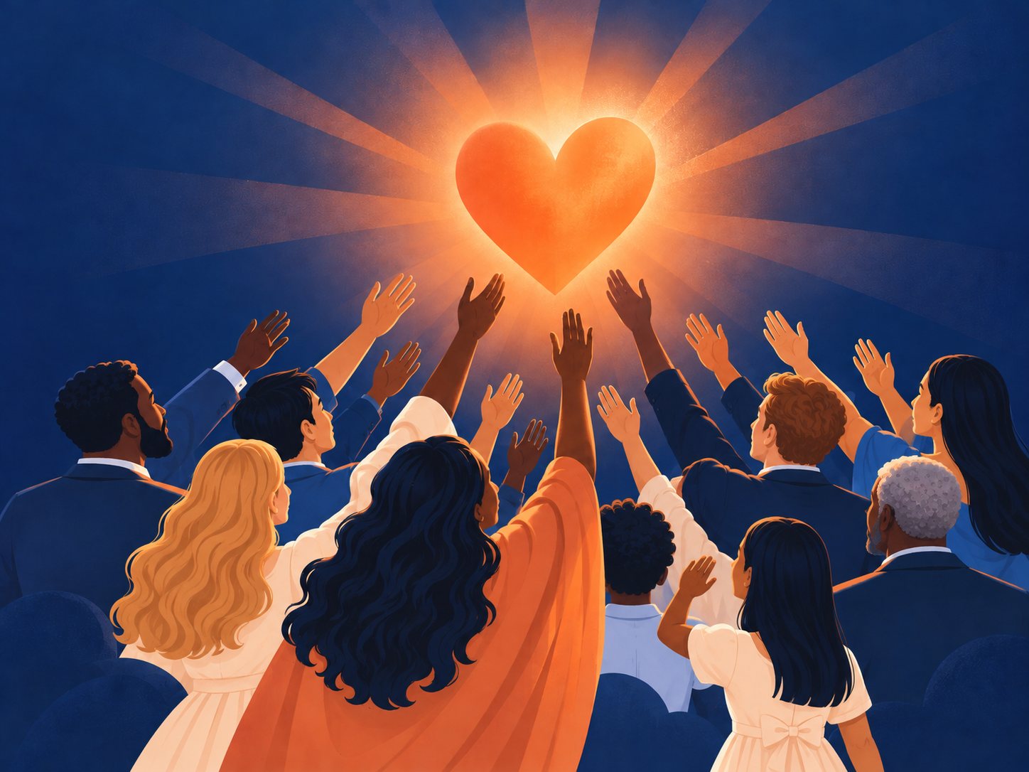 Hands raised in worship
